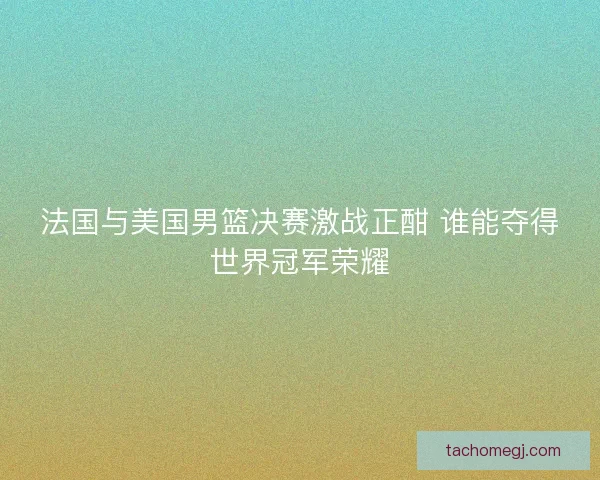 法国与美国男篮决赛激战正酣 谁能夺得世界冠军荣耀