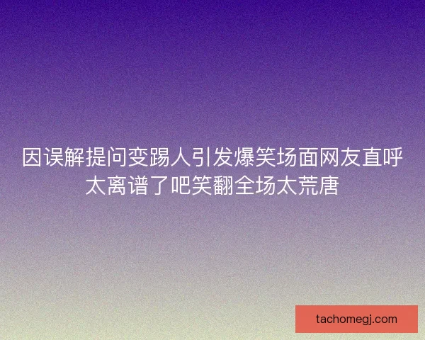 因误解提问变踢人引发爆笑场面网友直呼太离谱了吧笑翻全场太荒唐