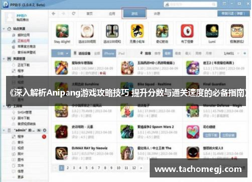 《深入解析Anipang游戏攻略技巧 提升分数与通关速度的必备指南》