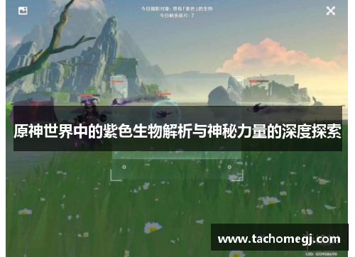 原神世界中的紫色生物解析与神秘力量的深度探索